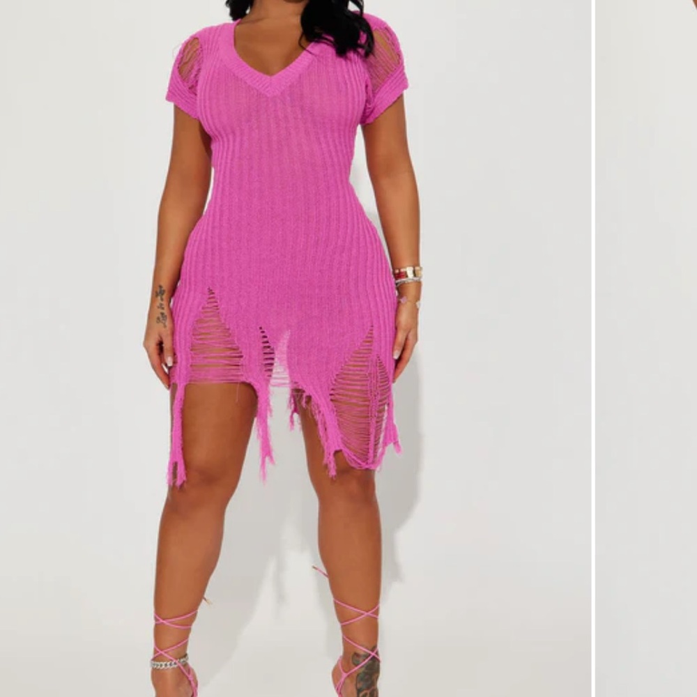 Fashion Nova Fuchsia Knit Sweater